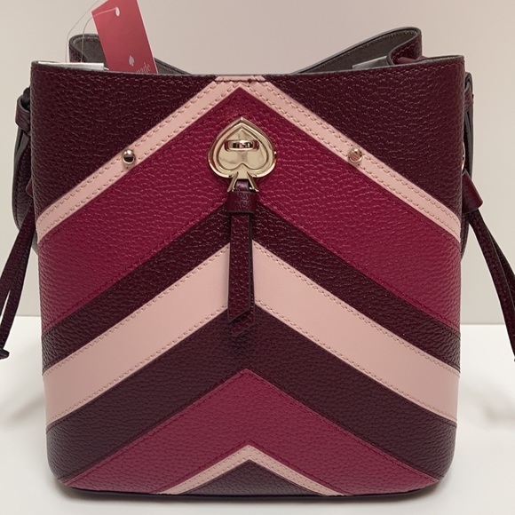 NWT Kate Spade Leather Marti Chevron Bucket XBody - Picture 6 of 15